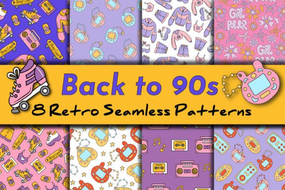 Back to 90s. Retro Seamless Patterns: A Practical Guide to Vintage Design Assets