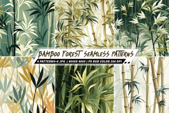 Bamboo Forest Seamless Patterns