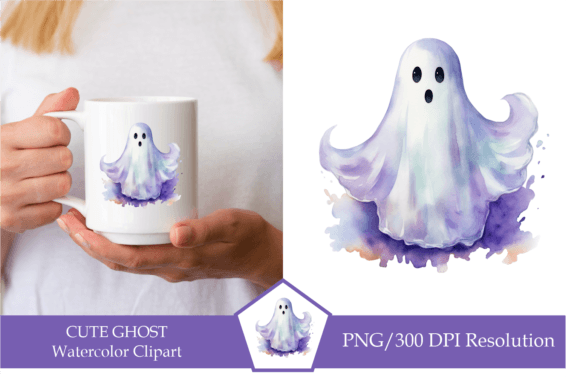 Watercolor Ghost, Sublimation Bundle